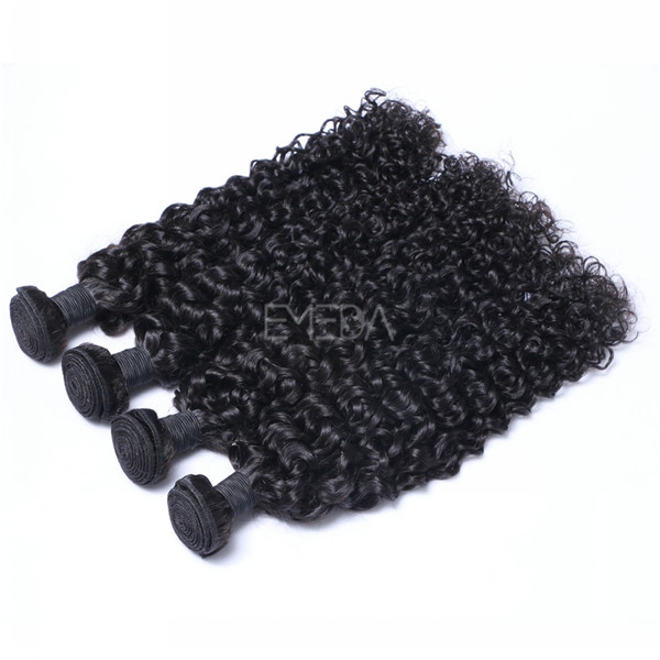 Stock virgin Malaysian human hair deep curl hair wefts zj0021